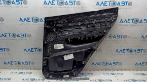 Ornamente ușă spate stânga complete BMW X3 F25 11-17 piele neagră fără cortină, cotieră piele neagră, inserție piele neagră, ornament gri, zgârieturi cotieră și cod inserție neagră, ornament antracit