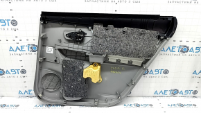 Placă ornament ușă spate stânga Toyota Prius V 15-17 gri, cotiera velur gri, cu mâner, zgârieturi, necesită curățare, crăpătură la fixare