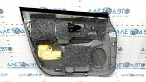 Обшивка двери карточка передняя правая Toyota Prius V 12-17 серая, подлокотник велюр серый, с ручкой, царапины, под химчистку
