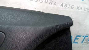 Обшивка двери карточка передняя левая Acura TLX 15-17 кож беж, подлокотник кожа бежевый, вставка кожа бежевая, царапины, вмятины