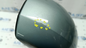 Зеркало боковое правое в сборе Toyota Prius V 12-17 5 пинов, зеленое, царапина