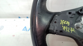 Руль голый VW Jetta 19-23 кожа черный, без кнопок и накладки, царапины