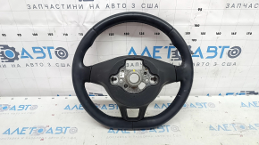 Руль голый VW Jetta 19-23 кожа черный, без кнопок и накладки, царапины