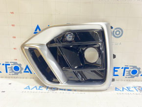 Решетка переднего бампера правая Audi Q5 80A 21-24 хром, черный глянец, Sportback, S-line