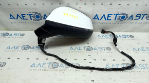 Зеркало боковое левое в сборе Audi Q5 80A 18-24 15 пинов, автозатемнение, поворотник, BSM, подогрев, белое