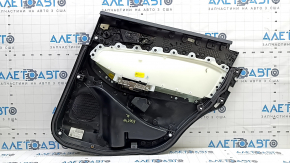 Ornamente ușă spate stânga Ford Edge 19-24 negru, SEL, ST-Line, inserție piele albastră, cotiera piele neagră