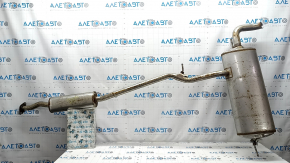 Выпускная трасса в сборе с бочкой Mitsubishi Outlander 22-26 2.5 FWD ржавая, примята