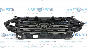 Решетка радиатора grill Ford Edge 19-24 в сборе со значком, молдинги черный глянец