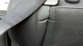 Задний ряд сидений 2 ряд левый Mitsubishi Outlander 22-26 без airbag, комбинированная кожа черная серая строчка, повреждение водой, примято
