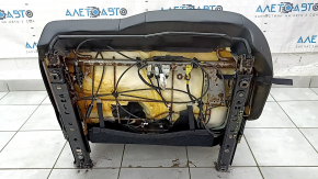 Задний ряд сидений 2 ряд левый Mitsubishi Outlander 22-26 без airbag, комбинированная кожа черная серая строчка, повреждение водой, примято