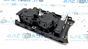 Накладка центральной консоли с подстаканником Ford Edge 19-24 серая, без парктроников