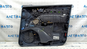 Ornamente ușă față stânga Audi Q5 80A 18-20 gri închis, mulură sub braț, inserție piele bej, cotiera piele bej, Bang & Olufsen, îndoită