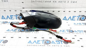 Зеркало боковое левое в сборе Lexus RX350 RX450h 21-22 15+6 пинов, поворотник, подогрев, автозатемнение, BSM, камера, синее,