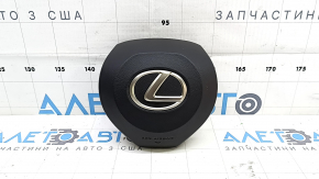 Подушка безопасности airbag в руль водительская Lexus RX350 RX450h 16-22 черная, ржавый пиропатрон