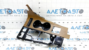 Накладка на центральную консоль дерево подстаканники Lexus RX350 RX450h 20-22 светлое дерево
