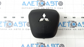 Подушка безопасности airbag в руль водительская Mitsubishi Outlander 22-26 черная, царапины, ржавый пиропатрон