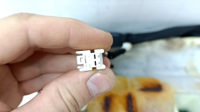 Tapițerie pernă scaun șofer Mitsubishi Outlander 22-25, piele combinată neagră, cusături gri, încălzită, curățare chimică, daune provocate de apă