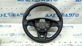 Руль голый Ford Escape MK3 17-19 рест, кожа черный, без кнопок, потерт, царапины