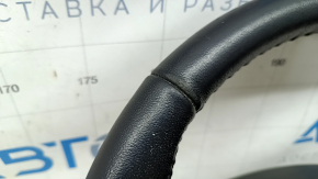 Руль голый Ford Escape MK3 17-19 рест, кожа черный, без кнопок, потерт, царапины
