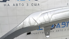 Губа переднего бампера центральная Lexus RX350 RX450h 20-22 серая, треснута, царапины