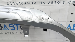 Губа переднего бампера центральная Lexus RX350 RX450h 20-22 серая, треснута, царапины