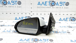 Зеркало боковое левое в сборе Hyundai Elantra AD 17-20 7 пинов, подогрев, BSM, белое