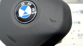 Подушка безопасности airbag в руль водительская BMW 3 G20 19-26 черная, ржавый пиропатрон, царапины