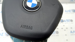 Подушка безопасности airbag в руль водительская BMW 3 G20 19-26 черная, ржавый пиропатрон, царапины