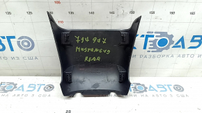 Накладка центральной консоли задняя Ford Mustang mk6 15-23 черная, царапины