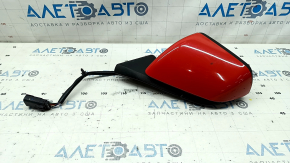 Зеркало боковое левое в сборе Ford Mustang mk6 15-23 7 пинов, складывание, поворотник, подогрев, красное