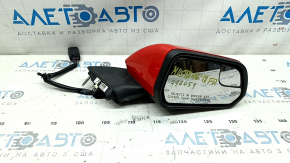 Зеркало боковое правое в сборе Ford Mustang mk6 15-23 7 пинов, складывание, поворотник, подогрев, красное