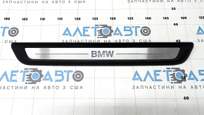 Ornament prag ușă față stânga exterior BMW 3 G20 19-24 cromat, inscripție BMW, zgârieturi, crăpătură în fixare