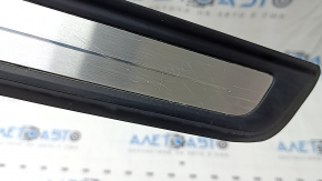 Ornament prag ușă față stânga exterior BMW 3 G20 19-24 cromat, inscripție BMW, zgârieturi, crăpătură în fixare