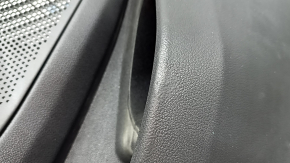 Ornamente ușă spate stânga BMW 3 G20 19-24 negru fără cortină, inserție piele neagră, cu mâner, cu iluminare din spate, cu inserție cromată și plasă difuzor, îndoită