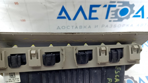Подушка безопасности airbag коленная водительская левая Ford Escape MK3 13-19 серая, оторвана накладка, ржавый пиропатрон