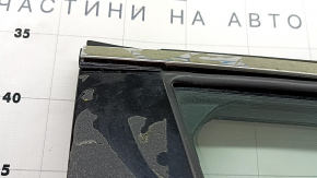 Дверь в сборе передняя правая Nissan Rogue 14-20 keyless, нижняя хром накладка, черный G41, отклеился молдинг, тычка