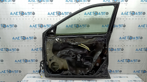 Дверь в сборе передняя правая Nissan Rogue 14-20 keyless, нижняя хром накладка, черный G41, отклеился молдинг, тычка