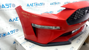 Бампер передний всборе Ford Mustang mk6 18-23 рест, красный, царапины, потертоси, песок, тычки