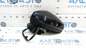 Зеркало боковое левое в сборе Audi A3 8V 15-20 4d, 5d, 6+2 пинов, поворотник, подогрев, черное, BSM