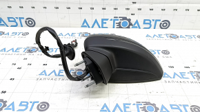 Зеркало боковое левое в сборе Audi A3 8V 15-20 4d, 5d, 6+2 пинов, поворотник, подогрев, черное, BSM