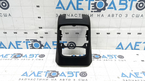 Накладка центральной консоли задняя Audi A3 8V 15-20 черная под дефлектор воздуховода