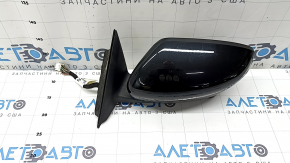 Зеркало боковое левое в сборе Nissan Rogue 17-20 15 пинов, черное, подогрев, поворотник, камера