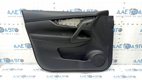 Garnitura portiera fata stanga Nissan Rogue 17-20 neagra cu insertie din plastic negru, cotiera din piele, memorie