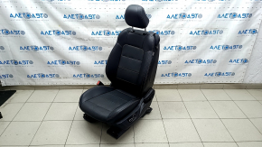 Водительское сидение Ford Mustang mk6 15-23 с airbag, электро+механическое, купе, черное, кожа, с перфорацией, с подогревом, обдувом, повреждение водой не работают моторчики, под чистку