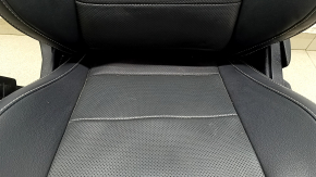 Водительское сидение Ford Mustang mk6 15-23 с airbag, электро+механическое, купе, черное, кожа, с перфорацией, с подогревом, обдувом, повреждение водой не работают моторчики, под чистку
