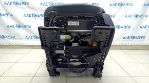 Водительское сидение Ford Mustang mk6 15-23 с airbag, электро+механическое, купе, черное, кожа, с перфорацией, с подогревом, обдувом, повреждение водой не работают моторчики, под чистку