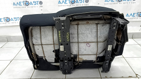 Scaune spate, rândul 2, stânga, Nissan Rogue 19-20, piele neagră, perforată, cu centură de siguranță, pentru curățat, ruginită în partea de jos, zgârieturi