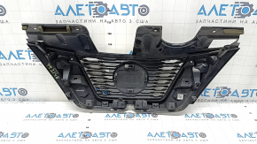 Решетка радиатора grill Nissan Rogue 17-20 под камеру, под радар, с круглой эмблемой, песок