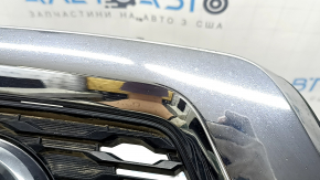 Решетка радиатора grill Nissan Rogue 17-20 под камеру, под радар, с круглой эмблемой, песок