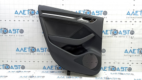Обшивка двери карточка задняя левая Audi A3 8V 15-20 4d, 5d, с ручкой, черная, царапина